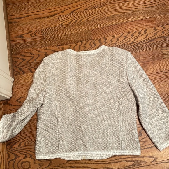 St. John Tan Knit Skirt Suit - Picture 4 of 7